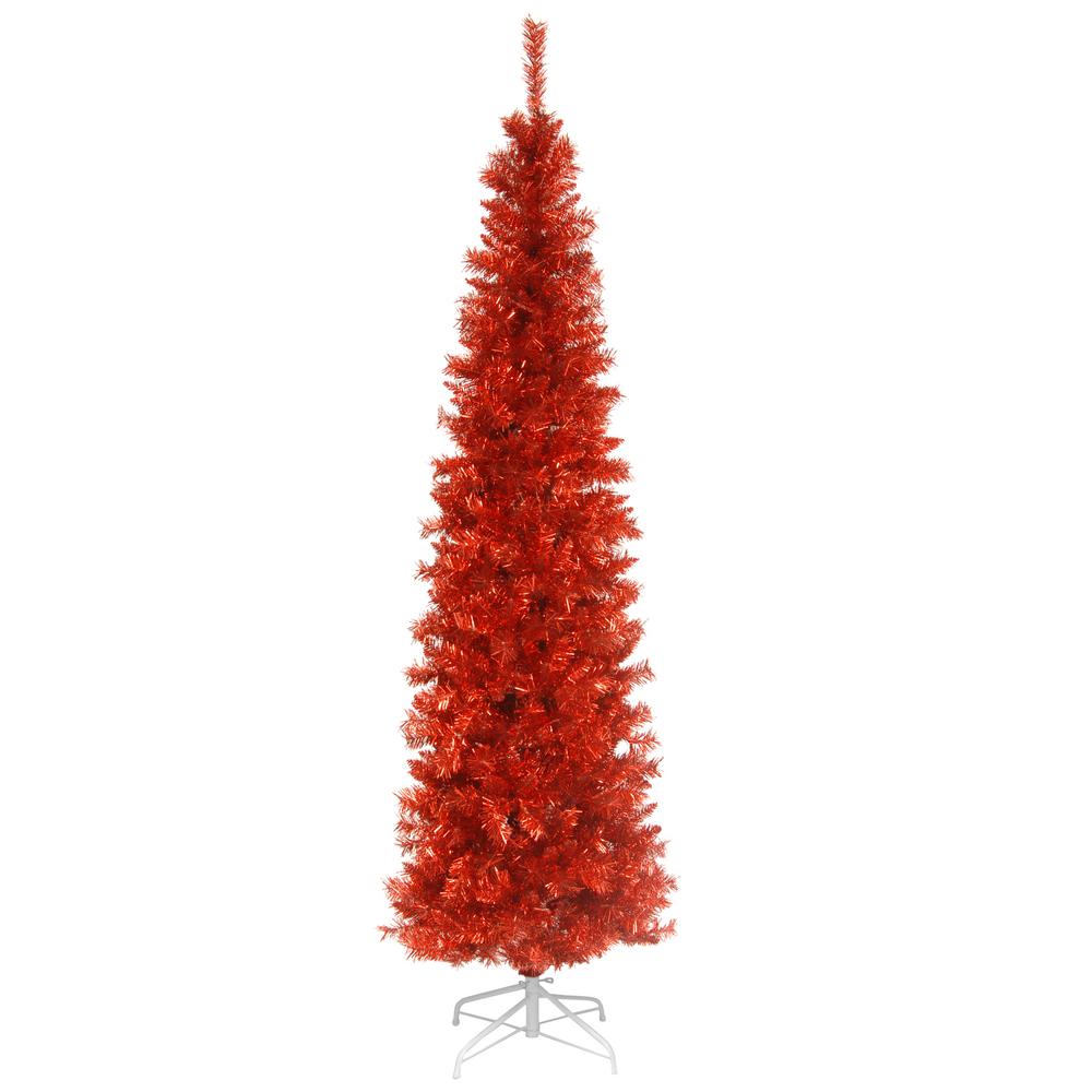 red artificial christmas tree