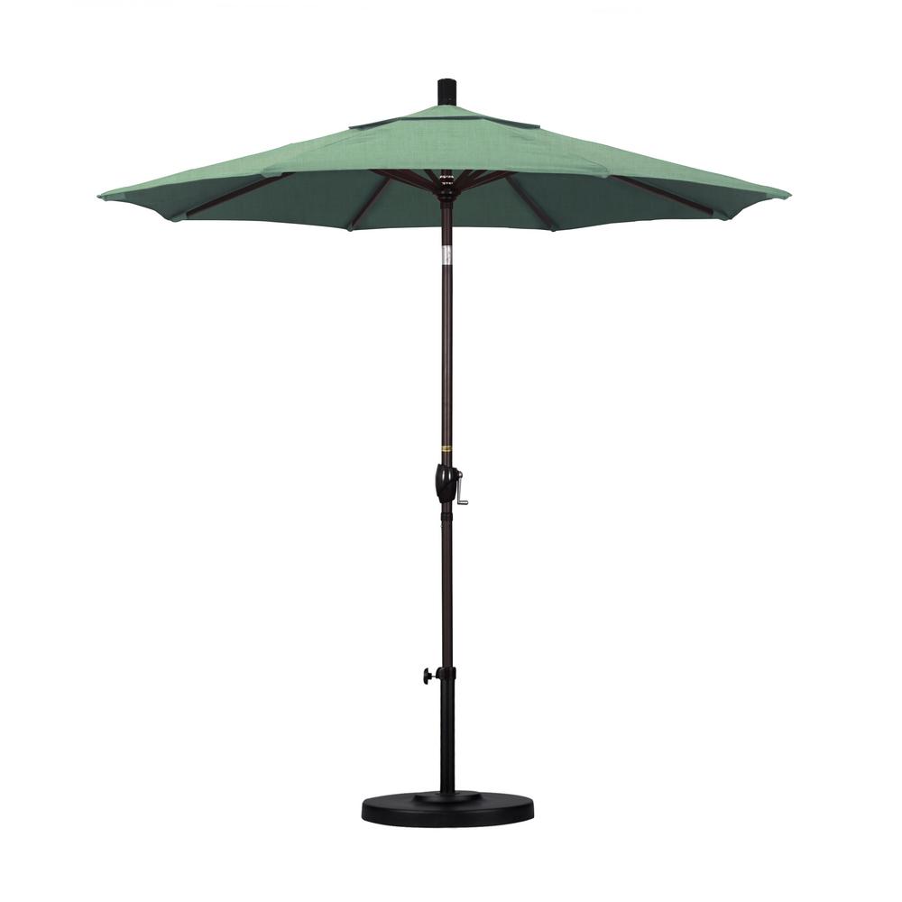 California Umbrella 7 1 2 Ft Aluminum Push Tilt Patio Market Umbrella In Spa Pacifica Gspt758117 Sa13 The Home Depot