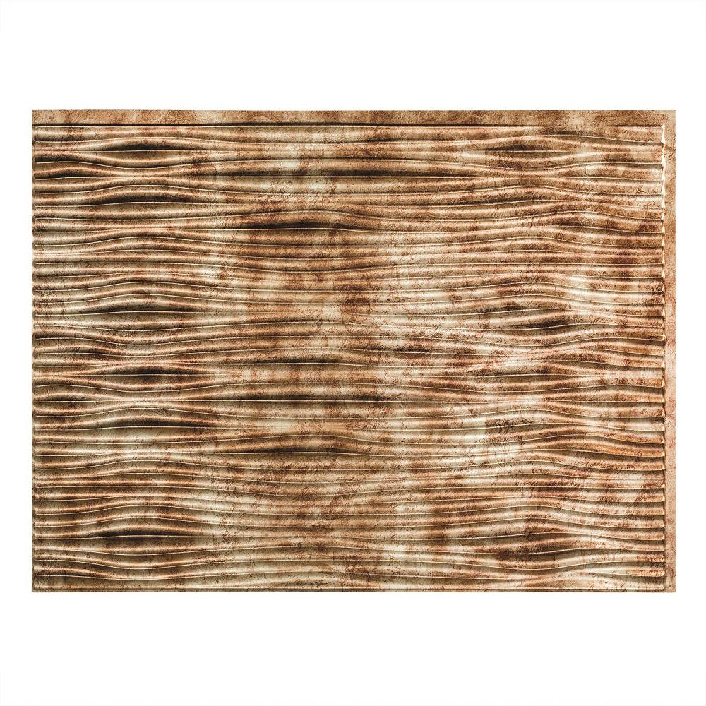Fasade 18 25 In X 24 25 In Bermuda Bronze Waves Pvc Decorative Tile Backsplash B65 17 The Home Depot