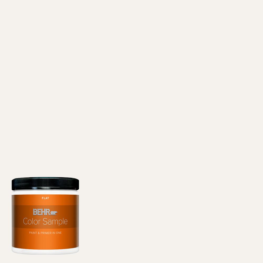 BEHR PREMIUM PLUS 8 oz. PRW14 Bit of Sugar Flat Interior Paint and
