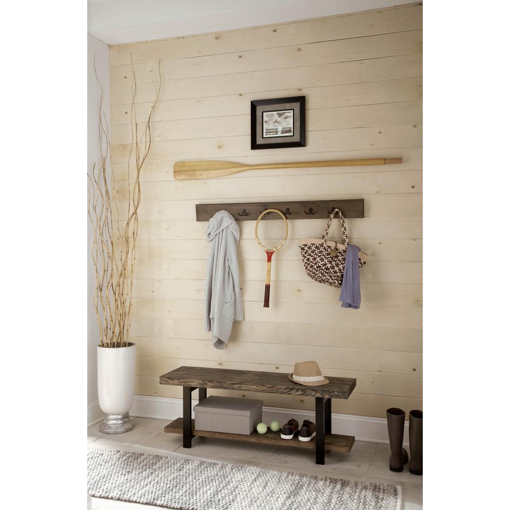 Alaterre Furniture Pomona Reclaimed Wood Coat Hook With Bench Pomona Reclaimed Wood Coat Hook With Bench