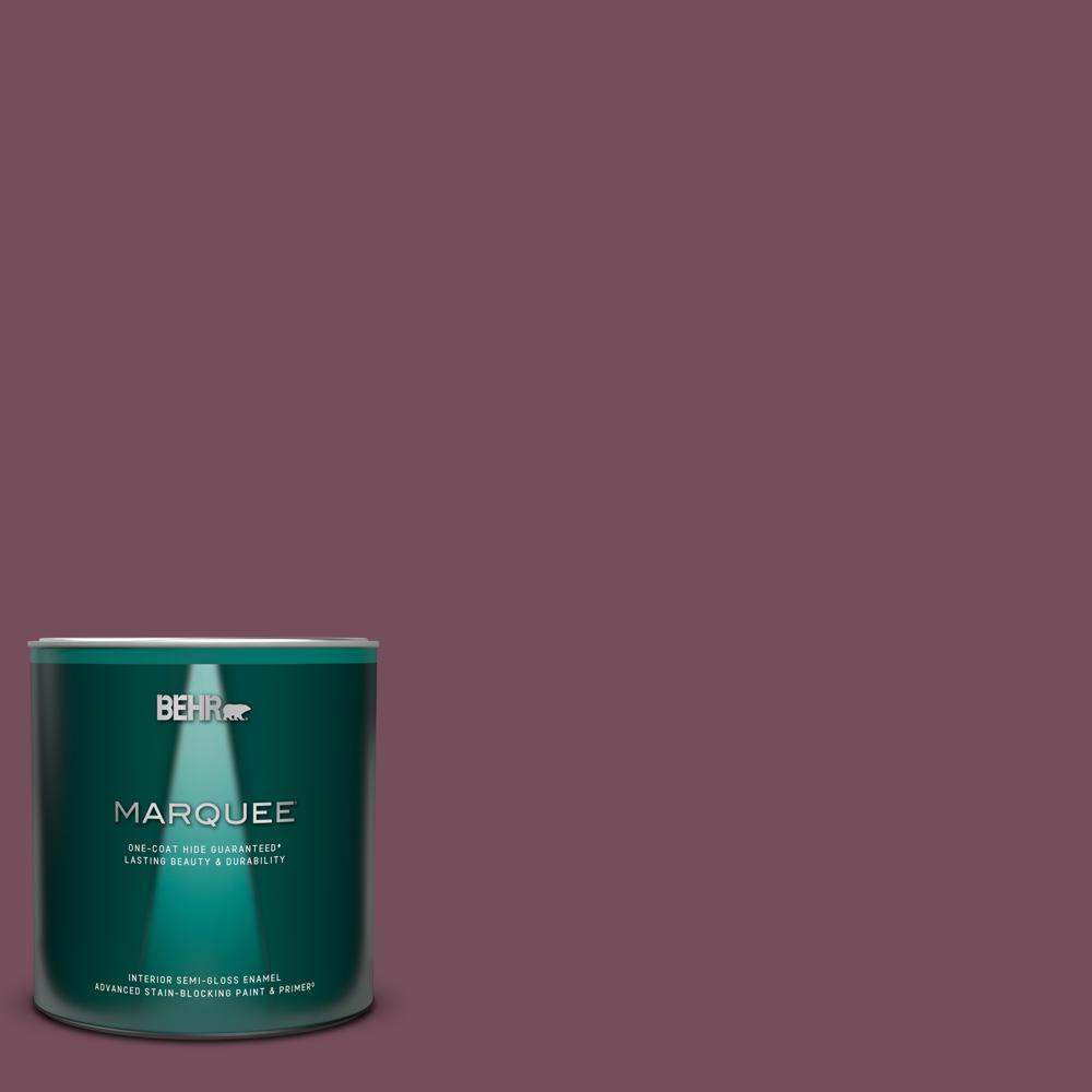 BEHR MARQUEE 1 qt. S1207 Fine Wine SemiGloss Enamel Interior Paint