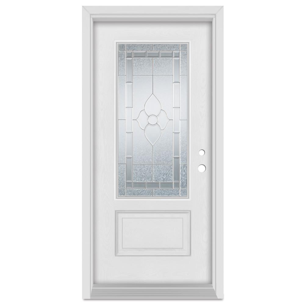 Stanley Doors 36 In X 80 In Traditional Left Hand Zinc Finished