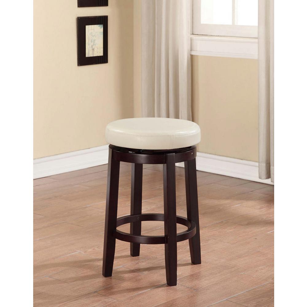 Linon Home Decor Maya 24 in. Brown Cushioned Bar Stool-98352KRIC-01-KD