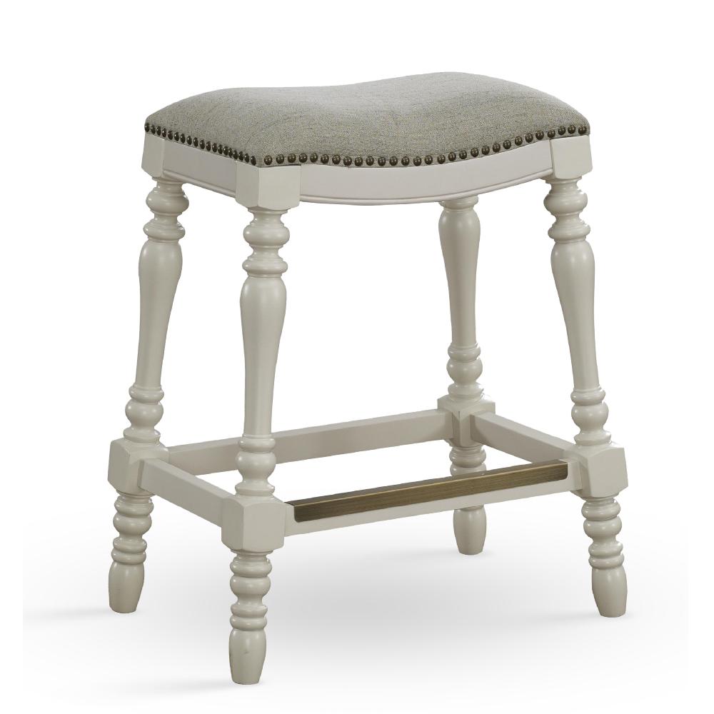Hampton 25 In White Saddle Seat Counter Stool 3202 025t Hampton 25 In White Saddle Seat Counter Stool 3202 025t