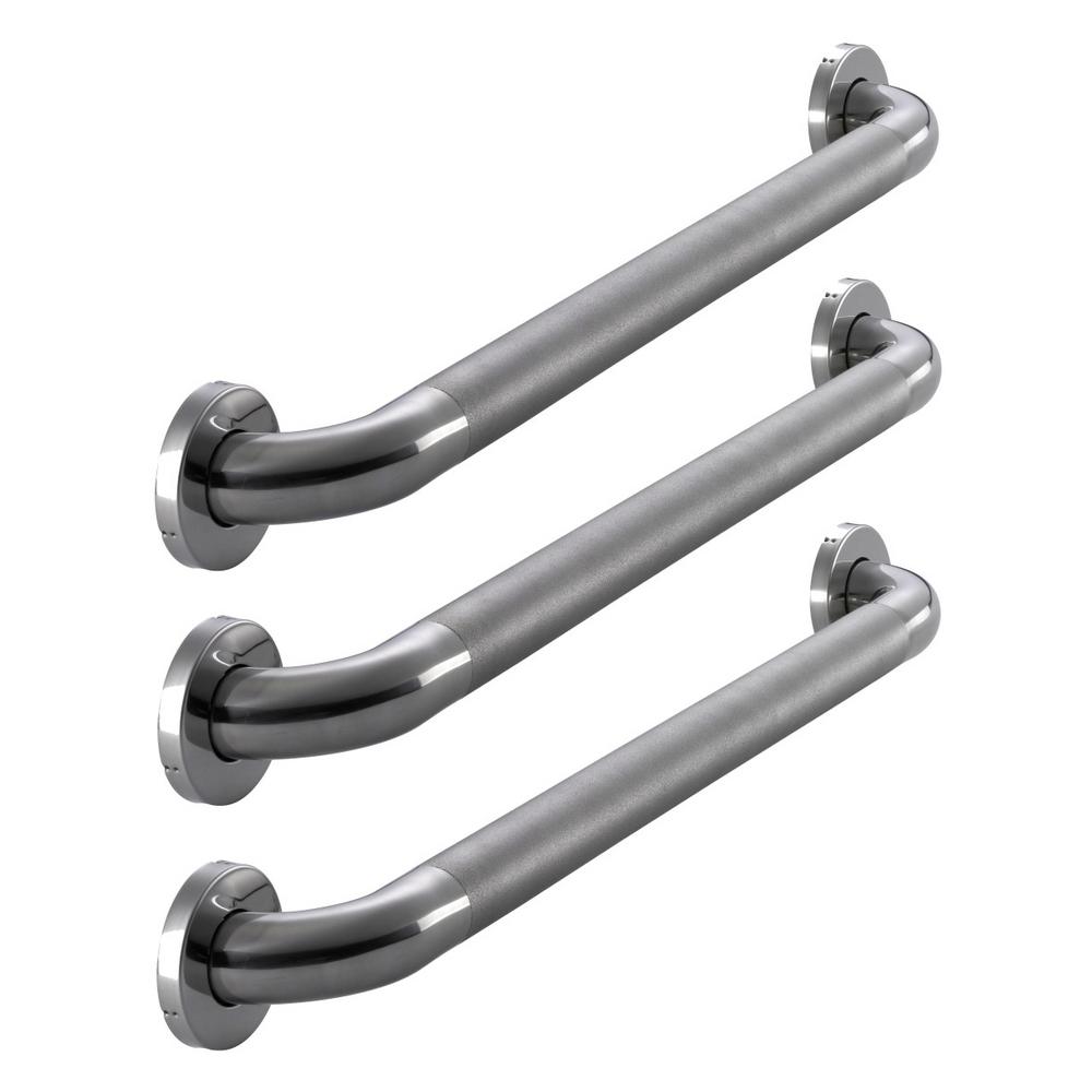 Glacier Bay 24 in. x 11/2 in. Concealed Peened Grab Bar Combo in