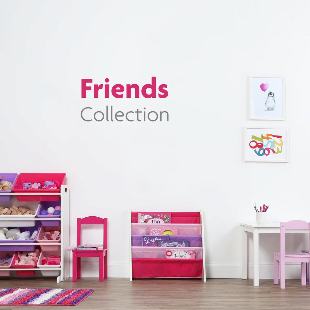 pink and purple toy organizer