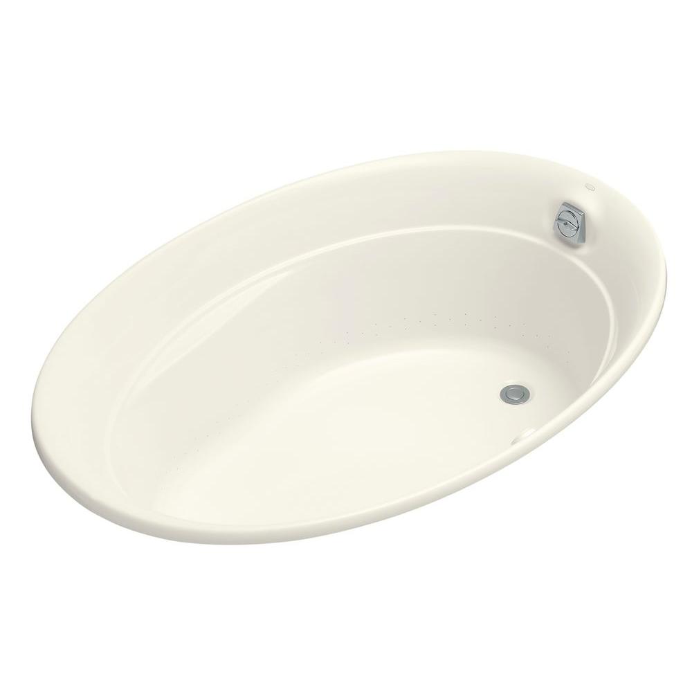 KOHLER Sunward BubbleMassage 5 ft. Acrylic Oval Dropin Whirlpool