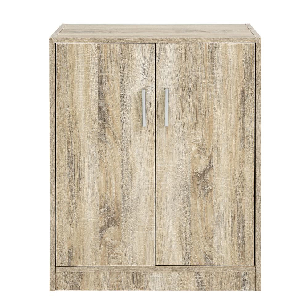 FurnitureR Melvin Shoes Storage Cabinet 4-Tiers 2-Doors, Beech Wood Color was $126.99 now $63.49 (50.0% off)
