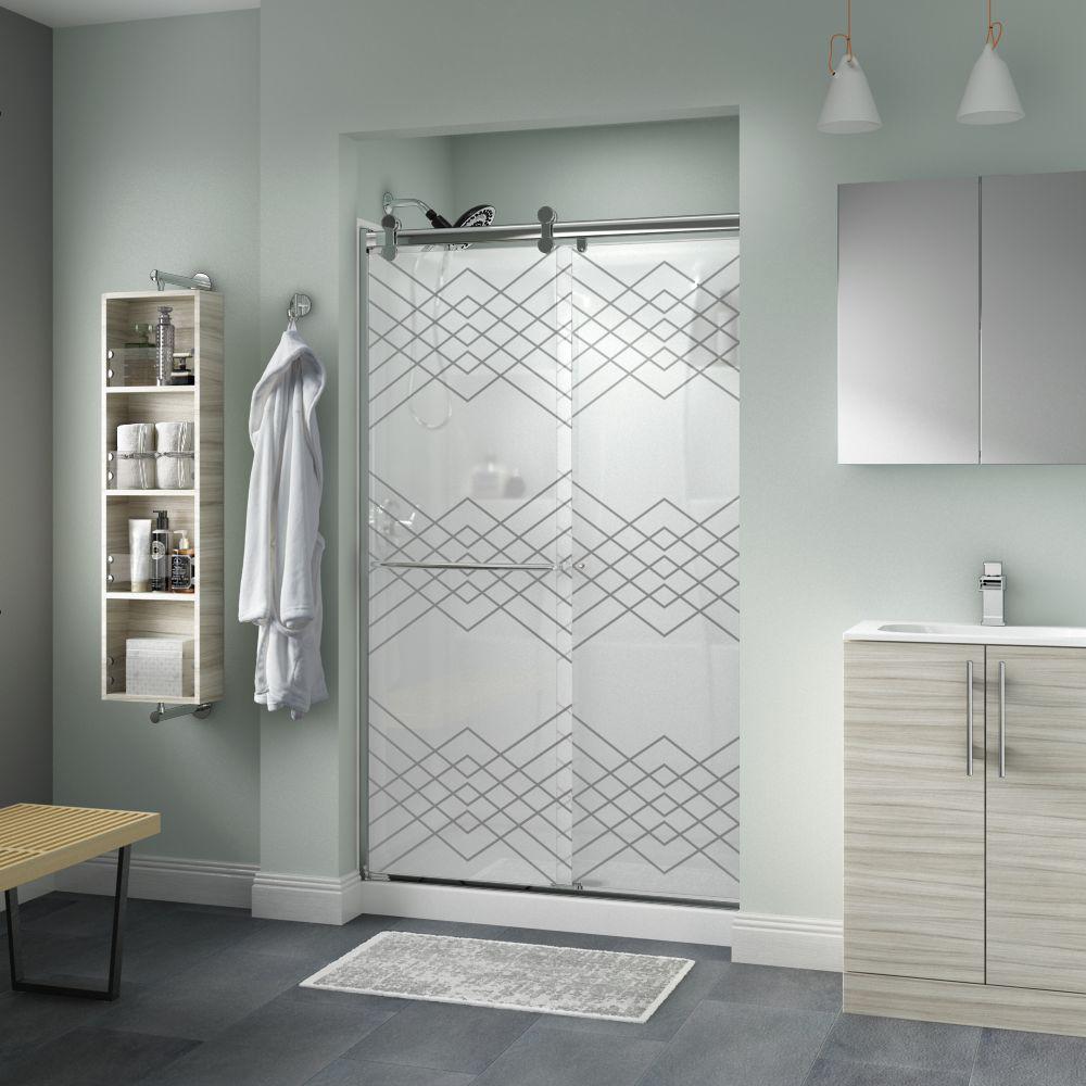 Delta Simplicity 48 In X 71 Semi Frameless Contemporary Sliding Delta Simplicity 48 In X 71 Semi Frameless Contemporary Sliding Shower Door