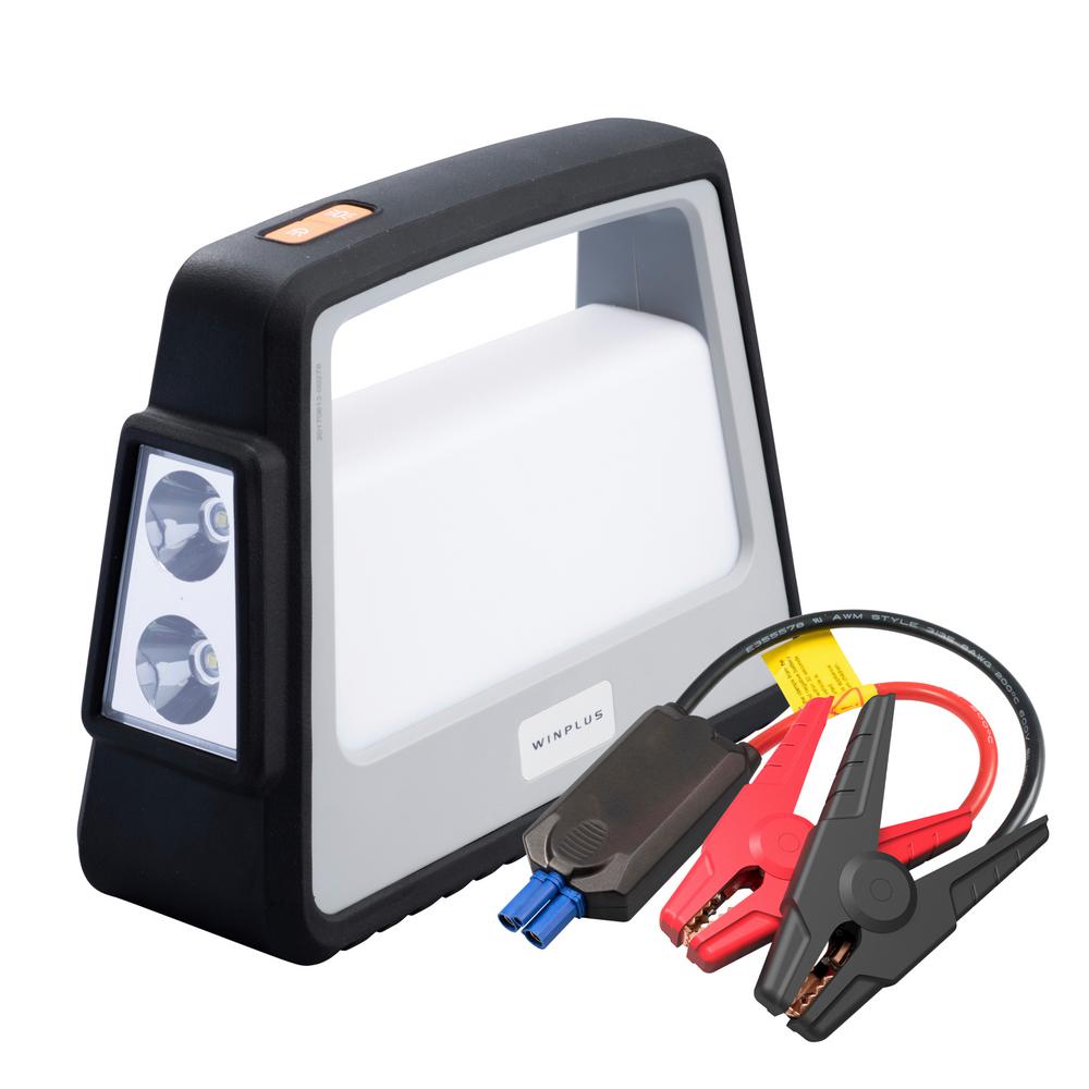 Winplus 12000 mAh Pro 500 Amp 10Watt Jump Starter Spotlight Power Bank with Hazards Light