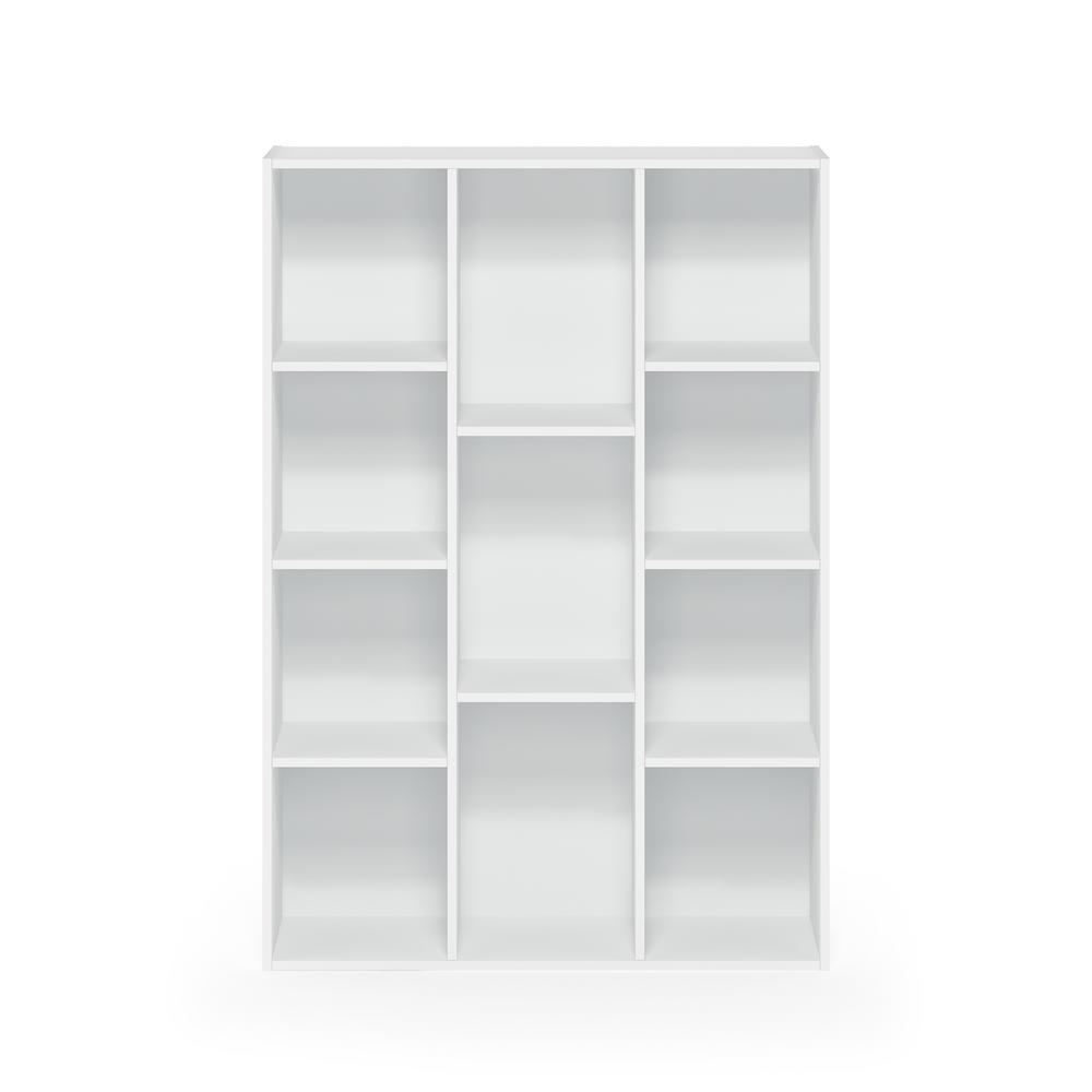 Furinno 11-Cube Reversible Open Shelf Bookcase, White