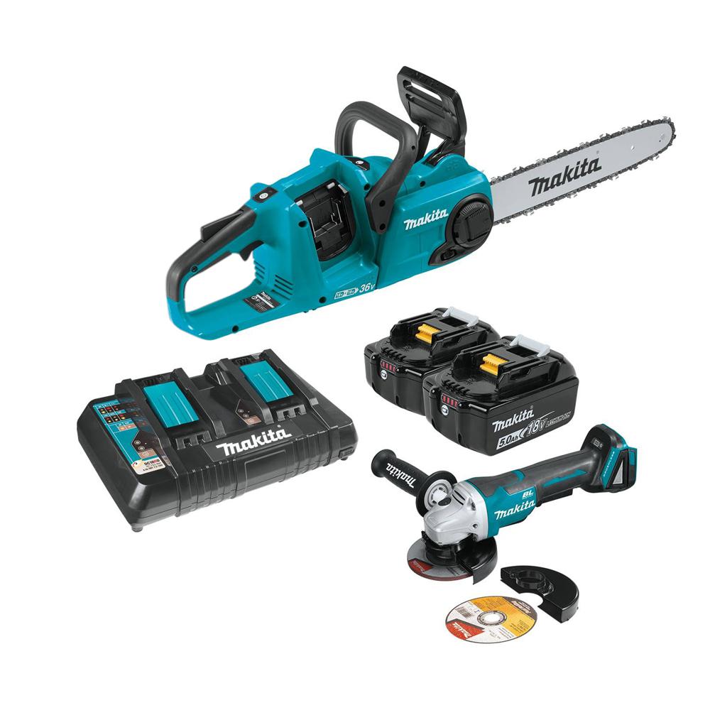 Makita 14 inch 18V X2 (36V) LXT® Lithium-Ion Brushless Cordless Chainsaw Kit... by Makita