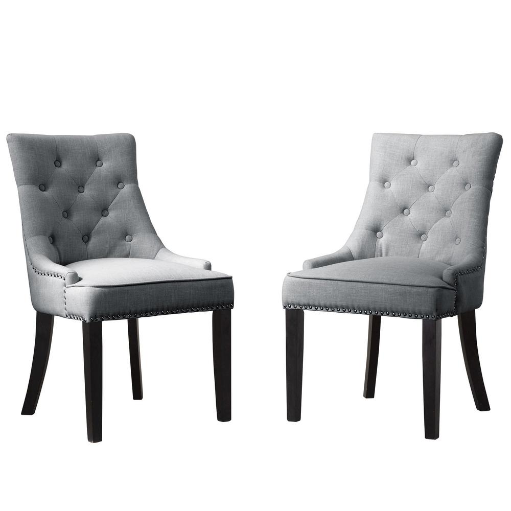 Modway Regent Gray Fabric Dining Chair Eei 2223 Gry The Home Depot