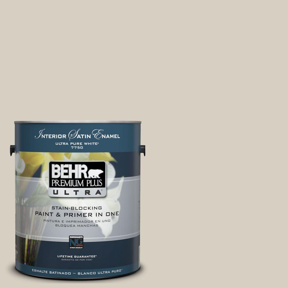 BEHR Premium Plus Ultra 1-gal. #UL170-10 Aged Beige Interior Satin ...