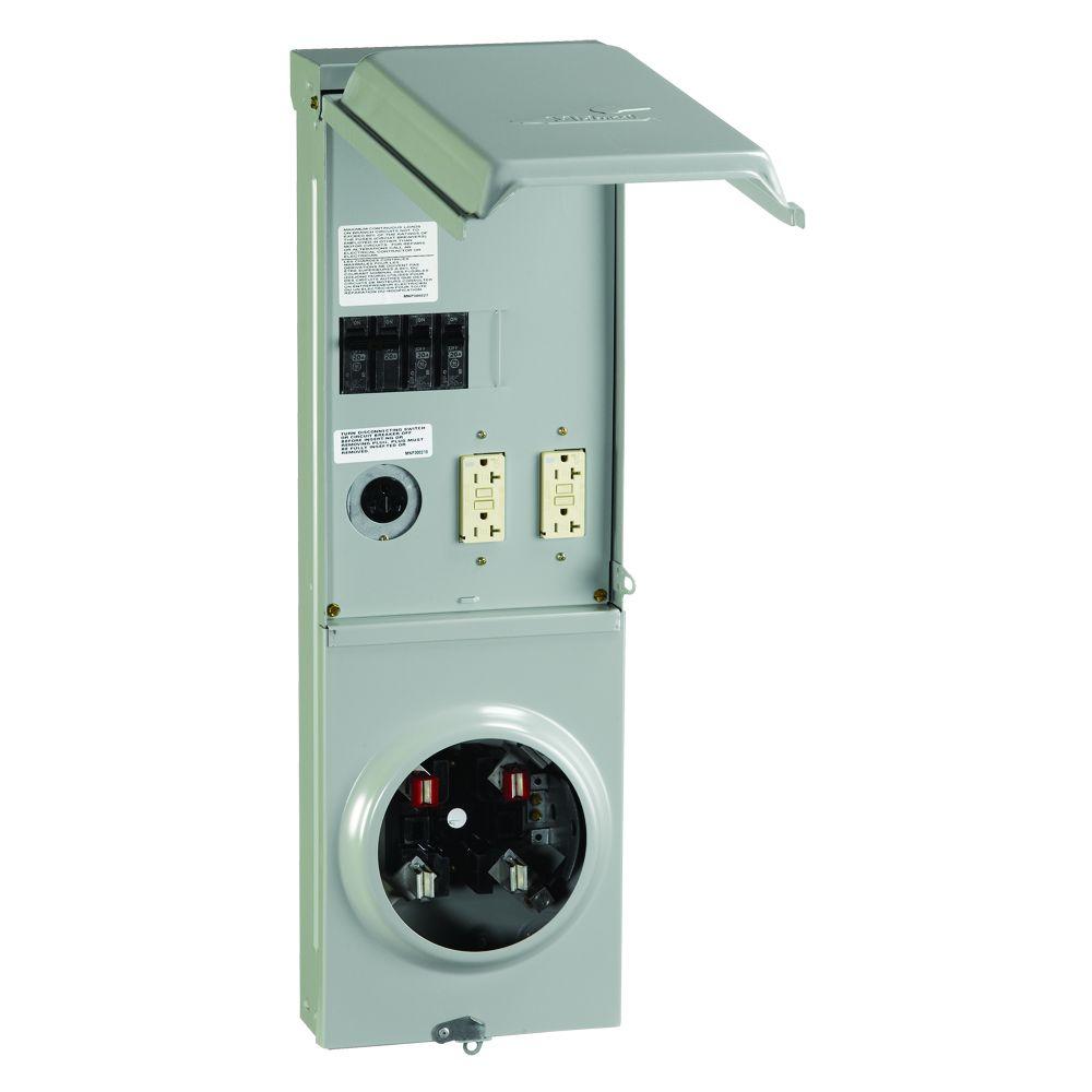 power box temporary outlet amp electric underground midwest distribution ge metered meter ringless homedepot electrical depot