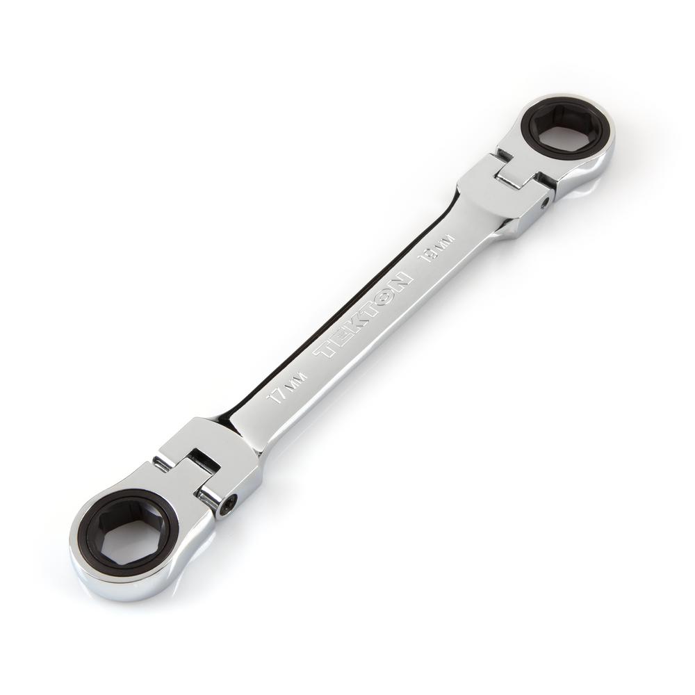 TEKTON 17 mm x 19 mm FlexHead Ratcheting Box End WrenchWRN76113 The