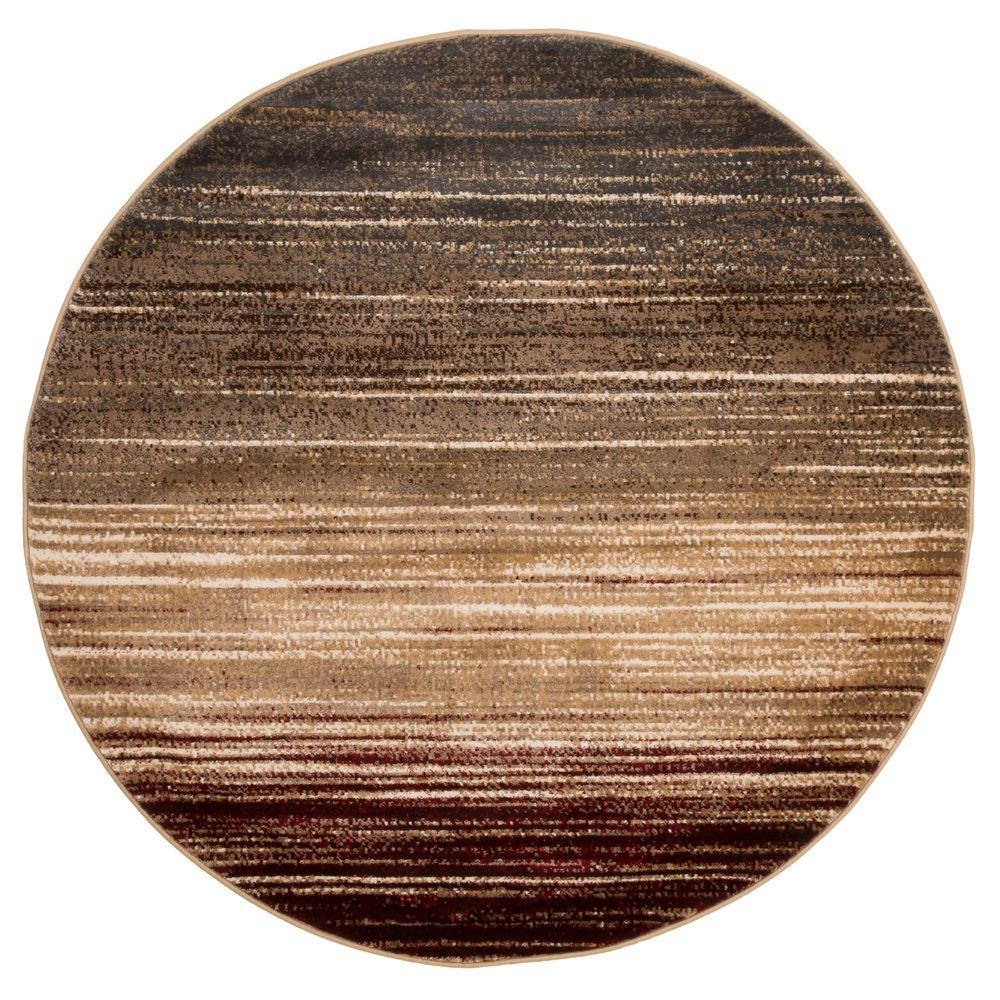 Lavish Home Opus Abstract Stripes Cream 5 ft. x 5 ft. Round Area Rug62
