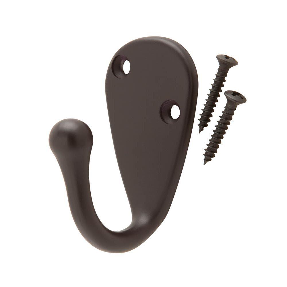 Everbilt Oil-Rubbed Bronze Single Robe Hook-15736 - The Home Depot