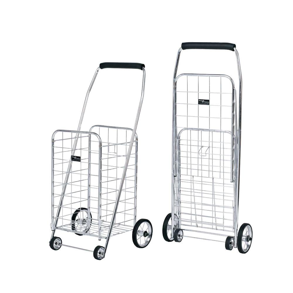 Easy Wheels Mini Shopping Cart in Elite Chrome003CH The Home Depot