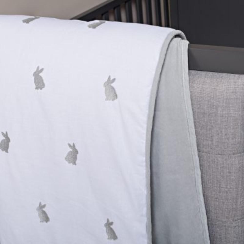 Trend Lab Bunnies 3 Piece Grey White Geometric Polyester Crib