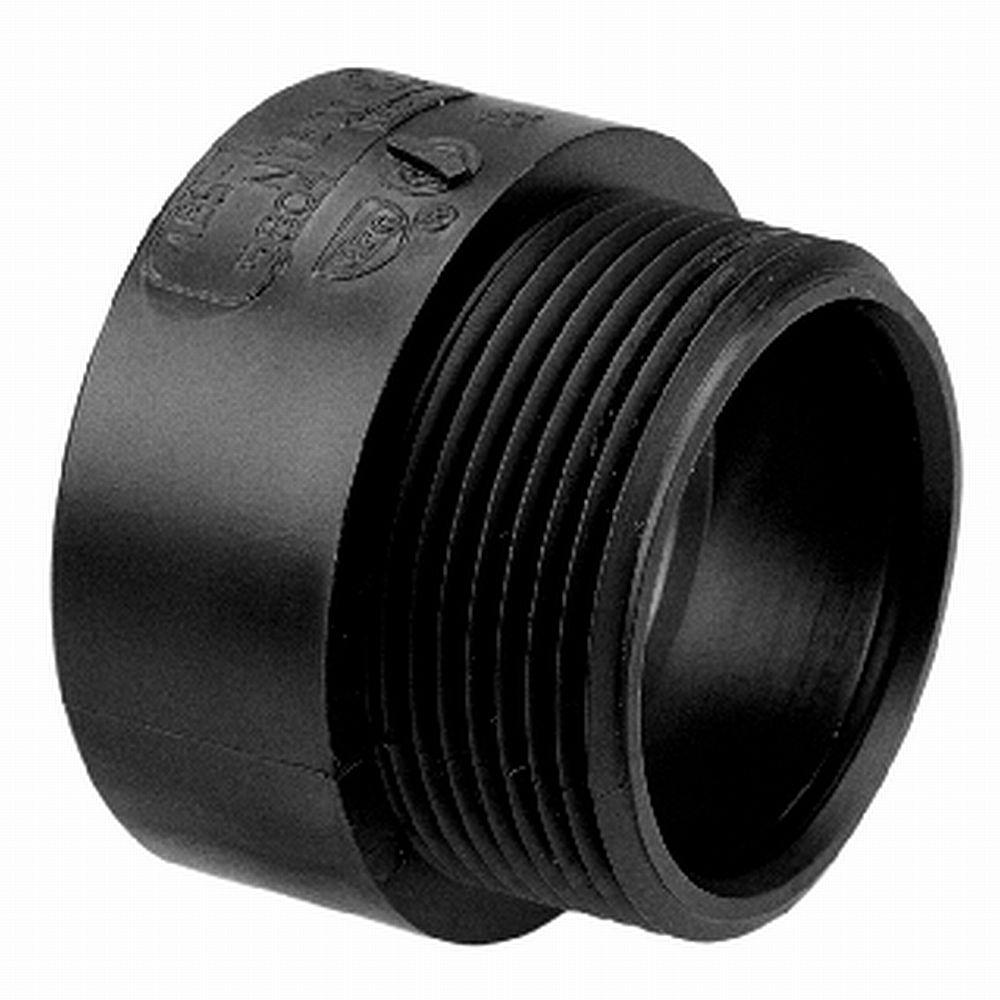 4 inch ABS DWV Hub x MIPT Male Adapter