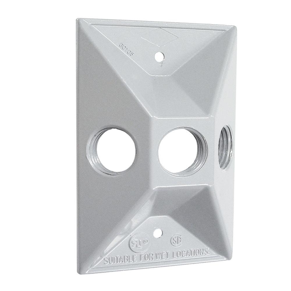 BELL 5189-1 HUBBELL 1-GANG WEATHERPROOF OUTDOOR CLUSTER COVER LOT of 3 1//2 2