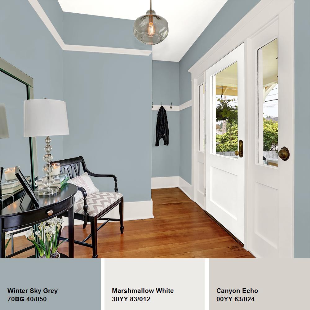 Glidden Essentials 1 Gal Hdgcn33 Winter Sky Grey Eggshell Interior Hdgcn33 Winter Sky Grey Eggshell Interior Paint Colors May Vary By Screen Type