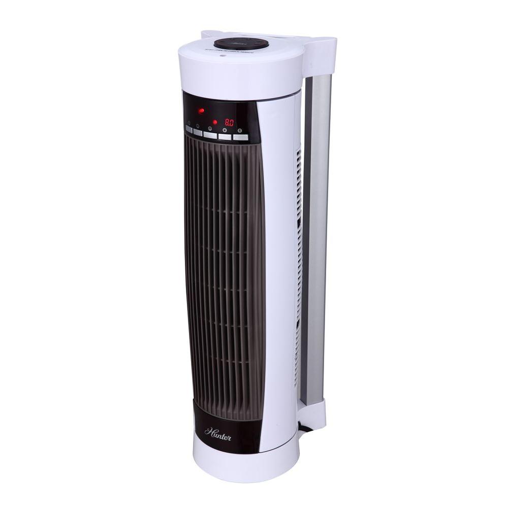 Hunter 1500Watt Oscillating Digital Ceramic Heater with Remote Control