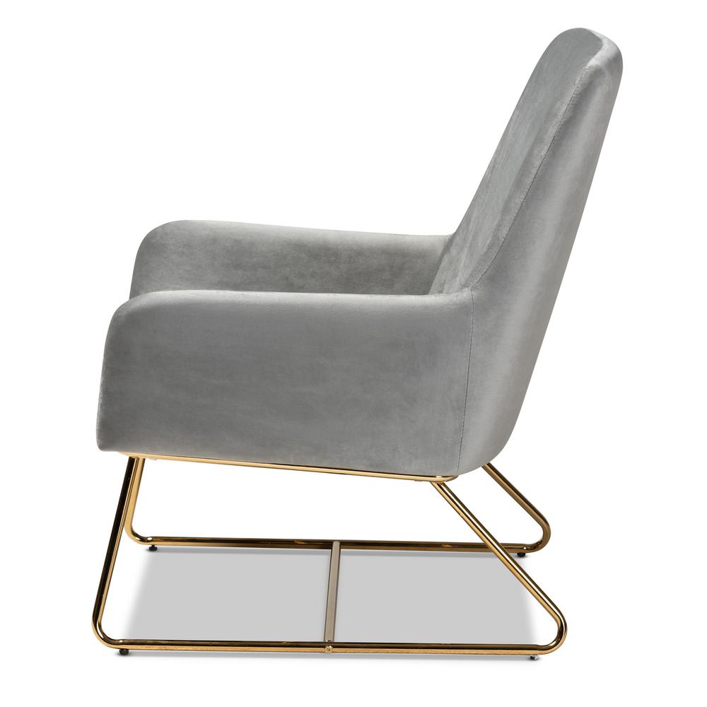 grey velvet rocking chair