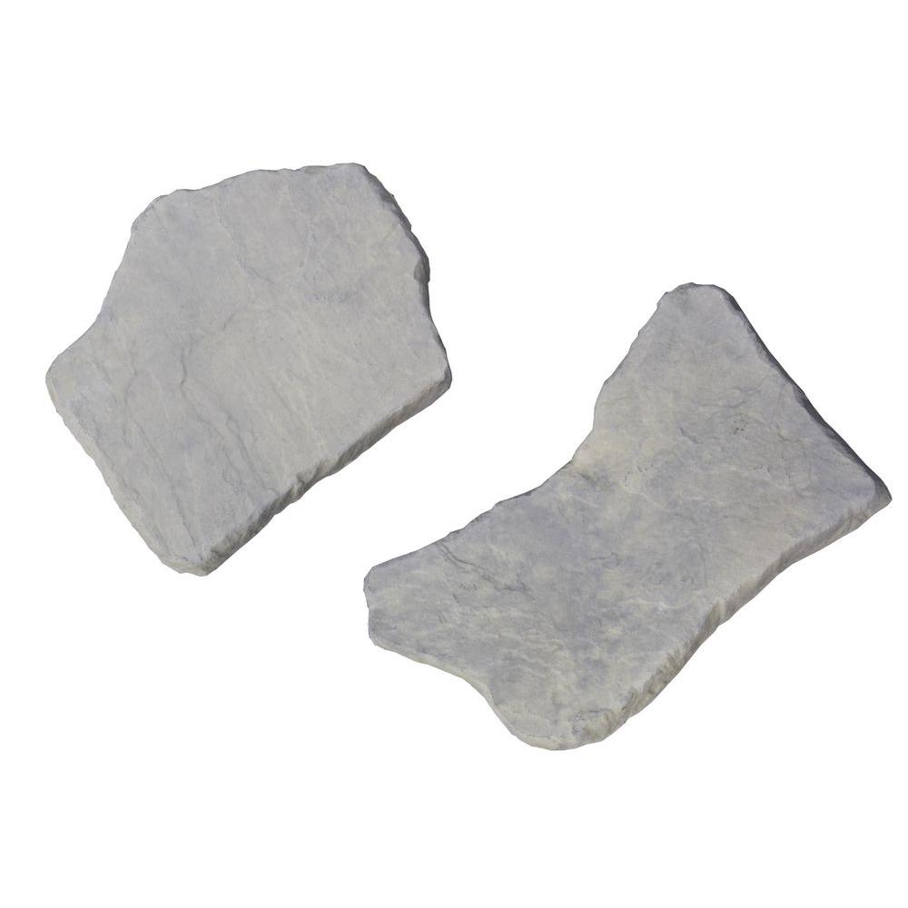 Nantucket Pavers 20 in. and 21 in. Irregular Concrete Blue Variegated Stepping Stones Kit (20-Piece)