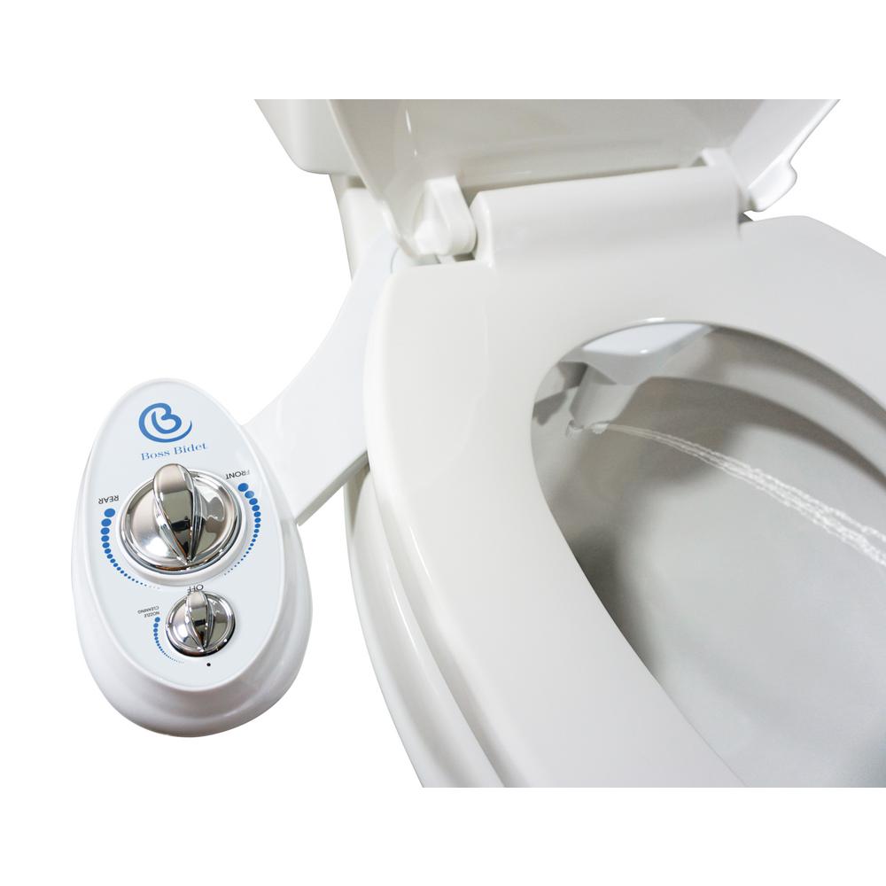 Unbranded Non Electric Luxury Toilet Bidet Attachment Water Sprayer Dual Nozzle White And Blue Boss Bidet Luxury White The Home Depot