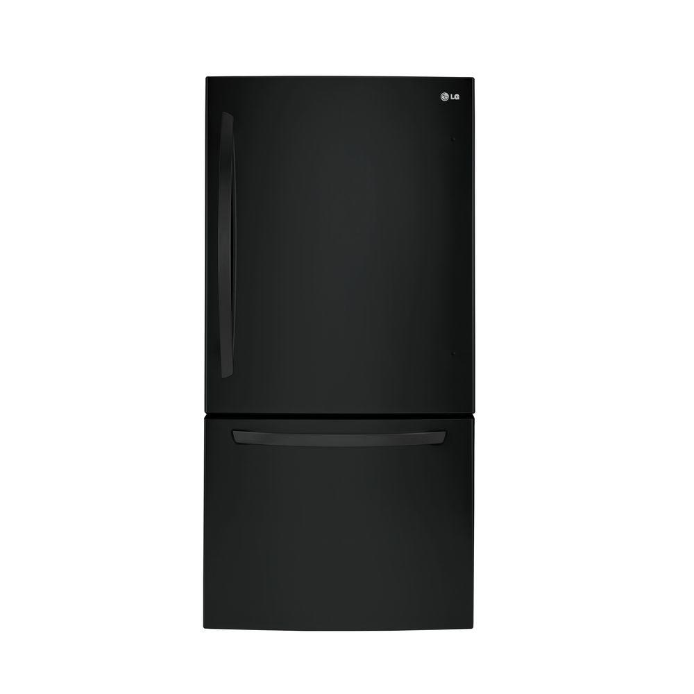 Whirlpool 33 in. W 22.1 cu. ft. Bottom Freezer Refrigerator in BlackWRB322DMBB The Home Depot
