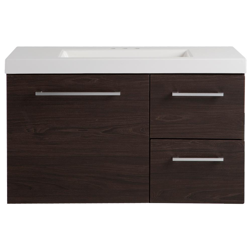 Larissa 37 In W X 19 D Bathroom Vanity Elm Ember With Cultured Marble Top White Sink Larissa 37 In W X 19 D Bathroom Vanity Elm Ember With Cultured Marble Top White Sink