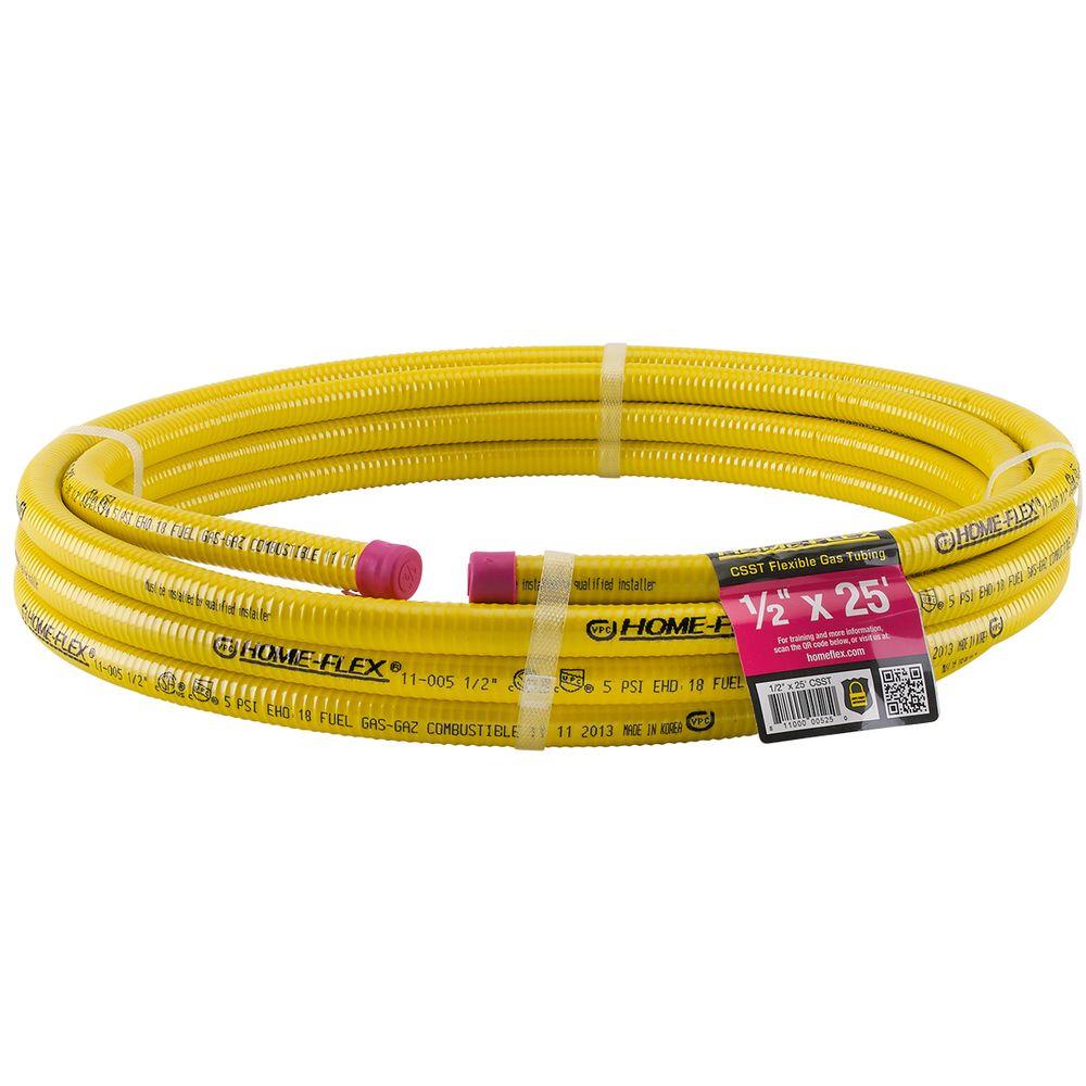 HOME-FLEX 3/4 in. x 75 ft. CSST Corrugated Stainless Steel Tubing ...