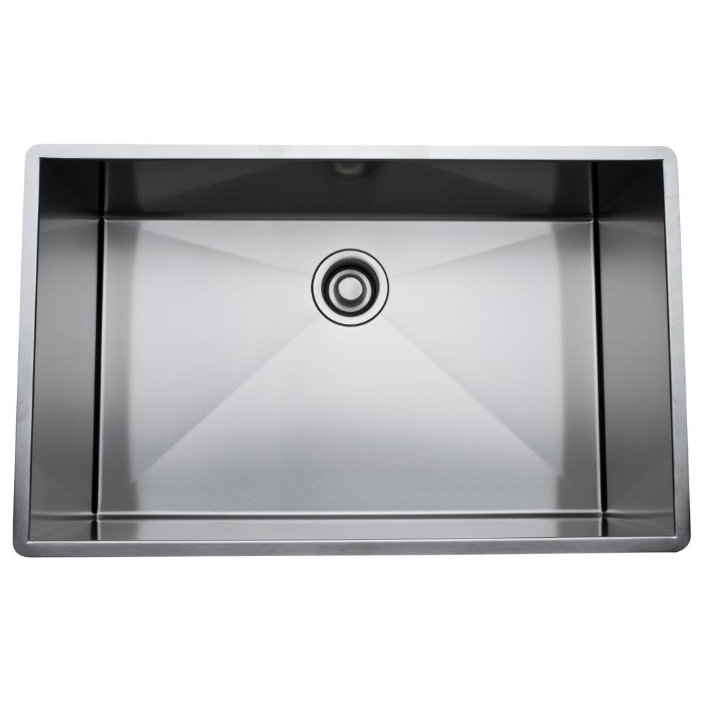 Rohl Undermount Stainless Steel 30 In Single Bowl Kitchen Sink In Brushed Stainless Steel