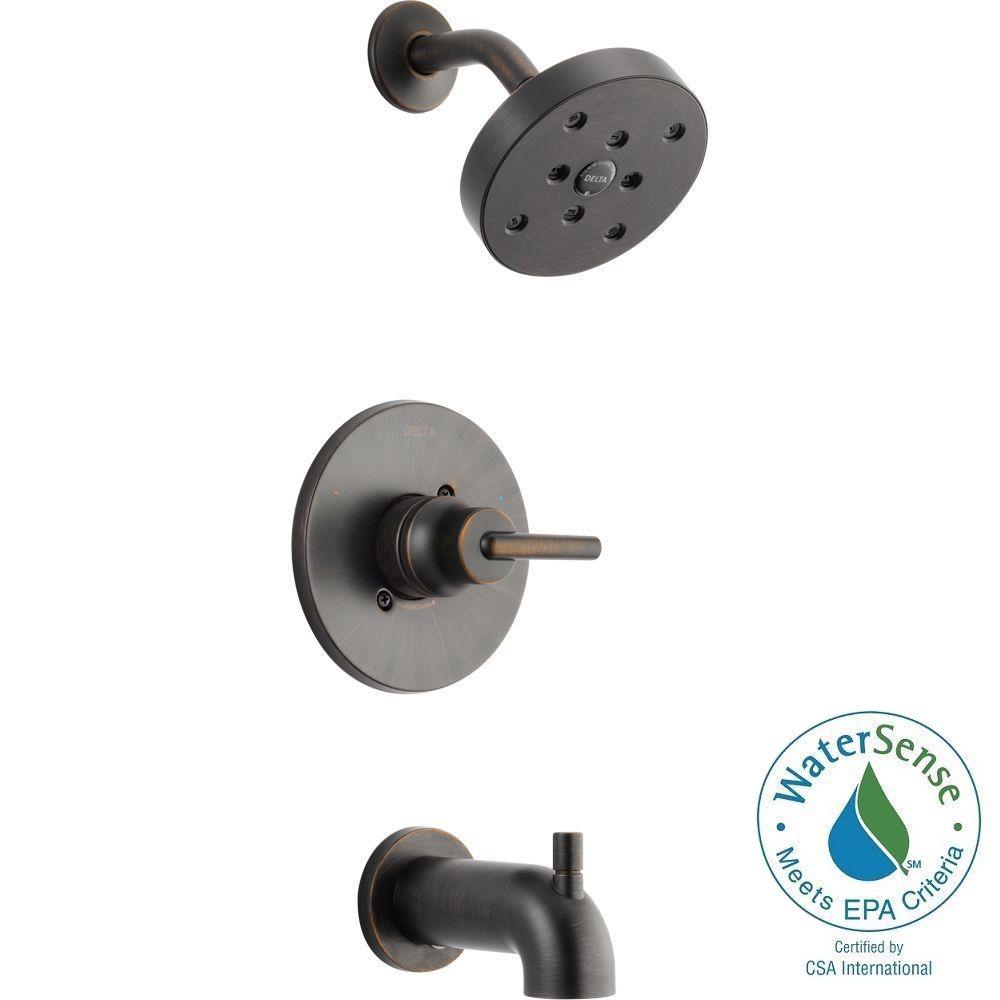 Delta Trinsic 1Handle 1Spray Tub and Shower Faucet Trim Kit in