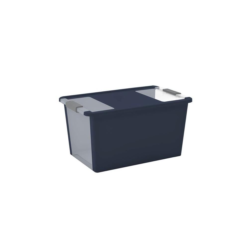 Sterilite Storage Organization The Home Depot Large Latching Storage Tote In Midnight Blue