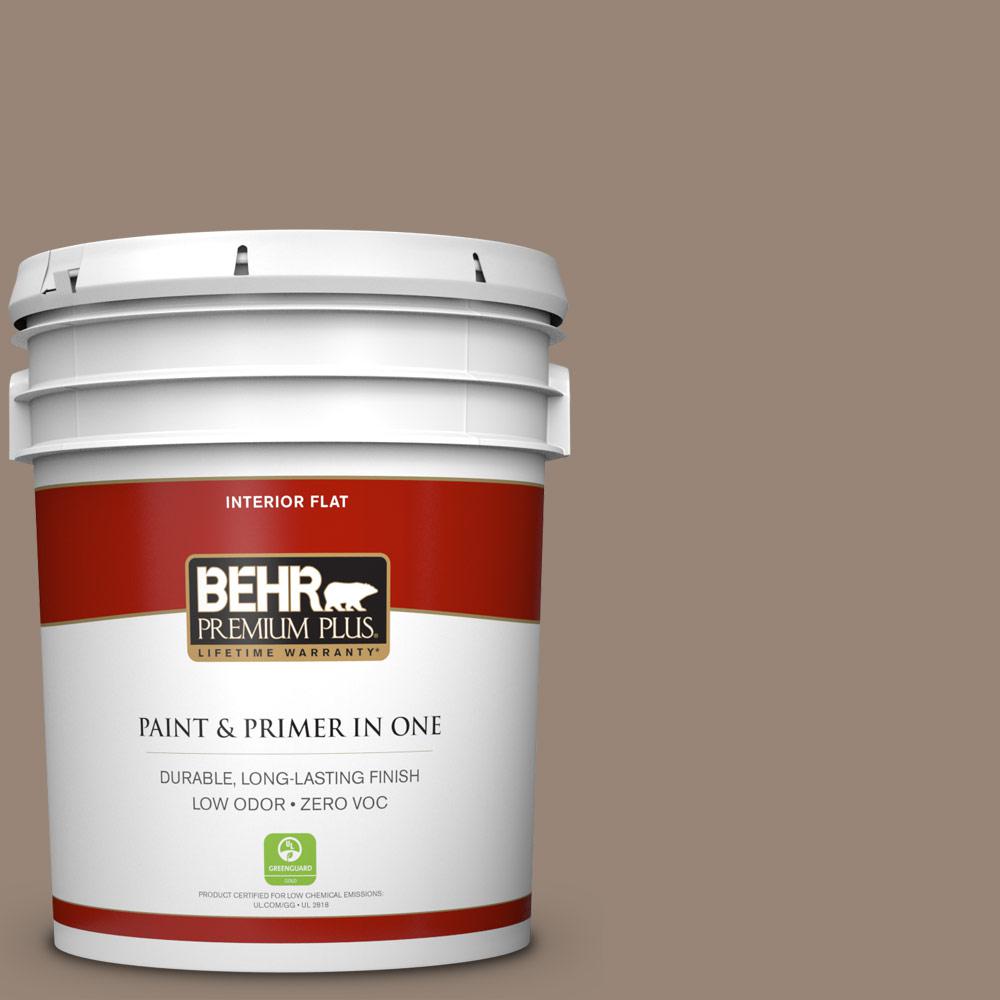 BEHR Premium Plus 5 gal. PPU506 Ethiopia Zero VOC Flat Interior Paint130005 The Home Depot