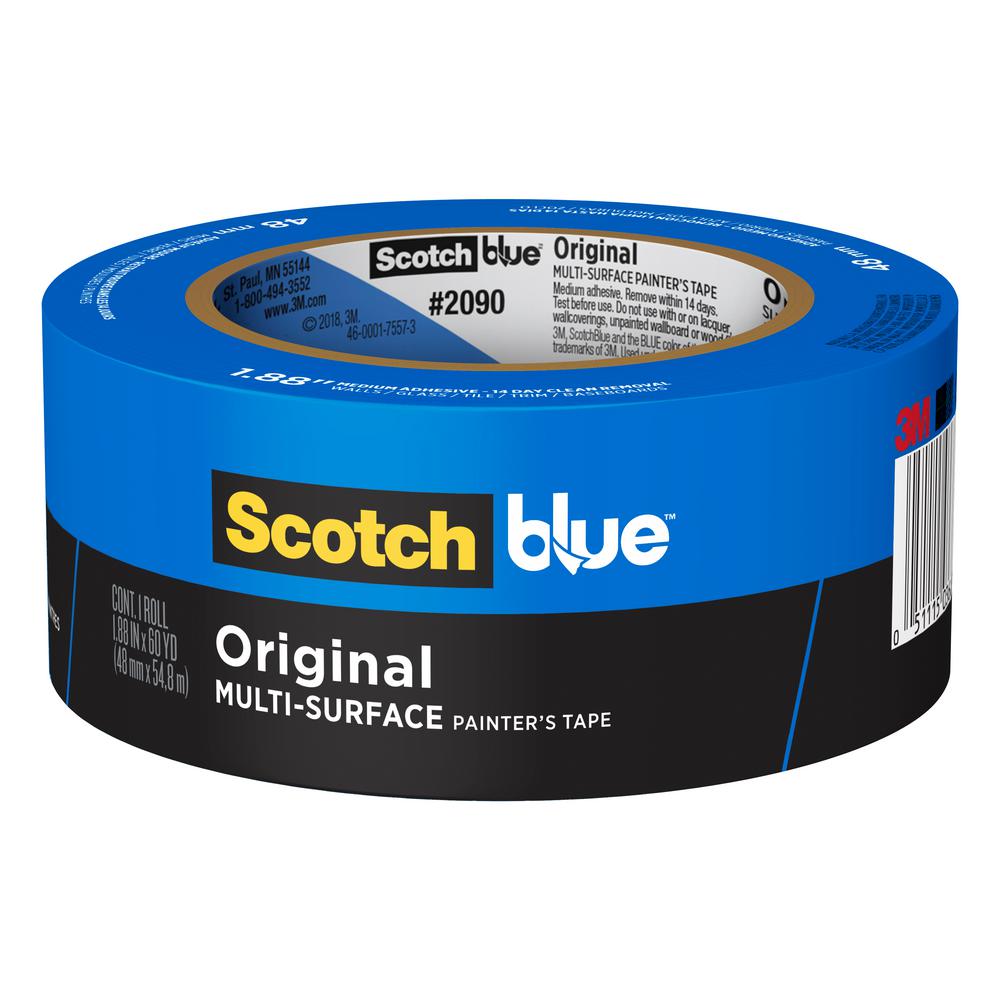 2 Inch x 60 Yards Painters Tape Blue Masking Tapes 5.6 Mil 12 Rolls 