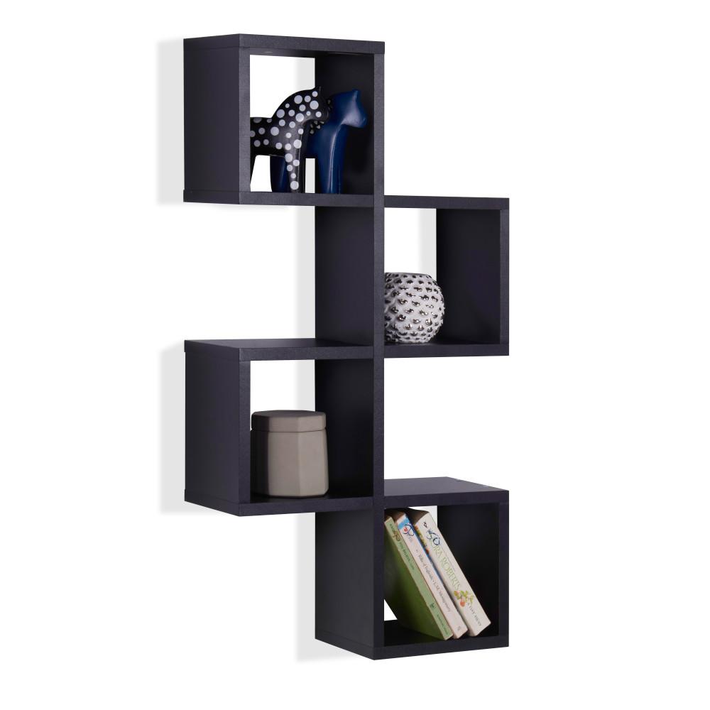 Kiera Grace Maine 24 in. W x 5 in. D Black Floating Wall Shelf (Pack of