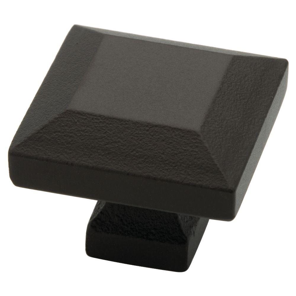 Liberty Iron Craft 11/4 in. Wrought Iron Square Knob65237WI