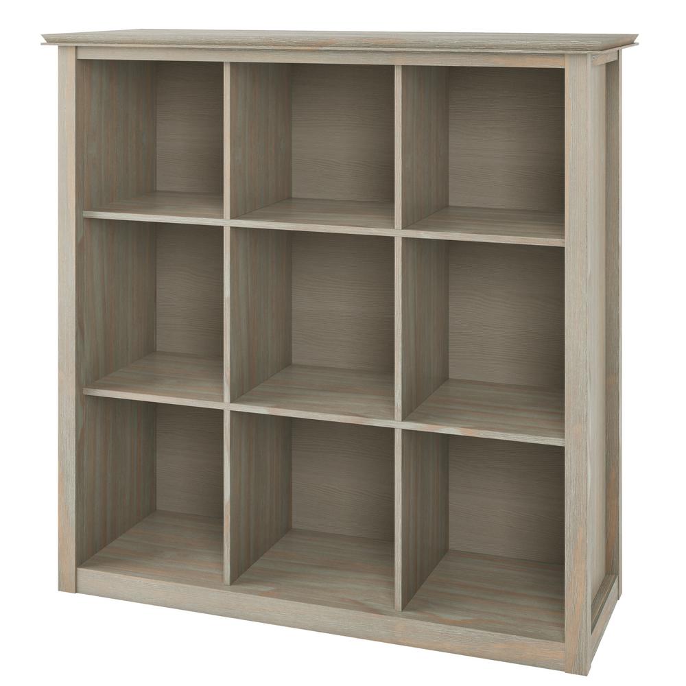 Brooklyn Max 44 6 In Distressed Gray Wood 9 Shelf Standard Cube