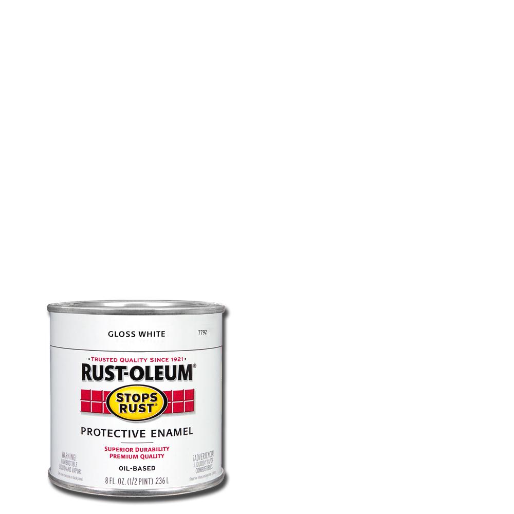 RustOleum Stops Rust 8 oz. Protective Enamel Gloss White Interior