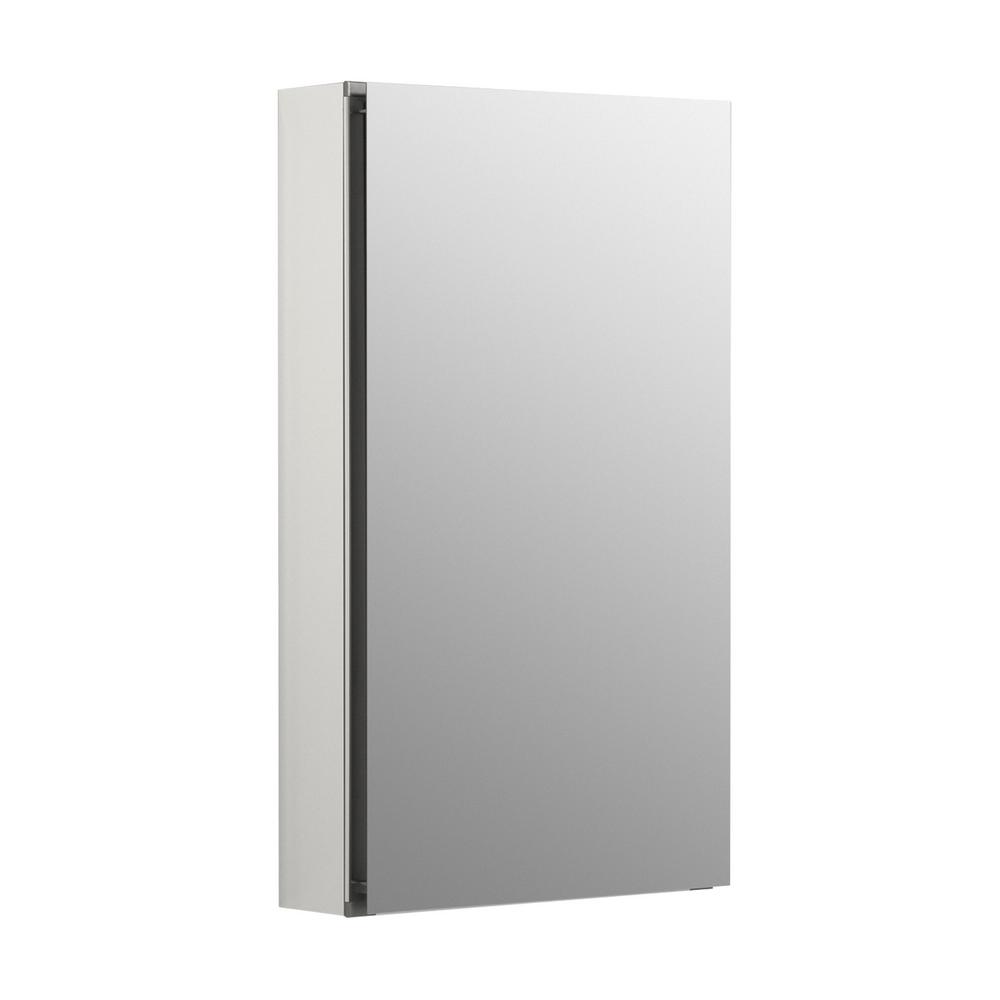 Kohler 15 In X 26 In Recessed Or Surface Mount Medicine Cabinet In White Powder Coat Aluminum K 11808 Ca1 The Home Depot