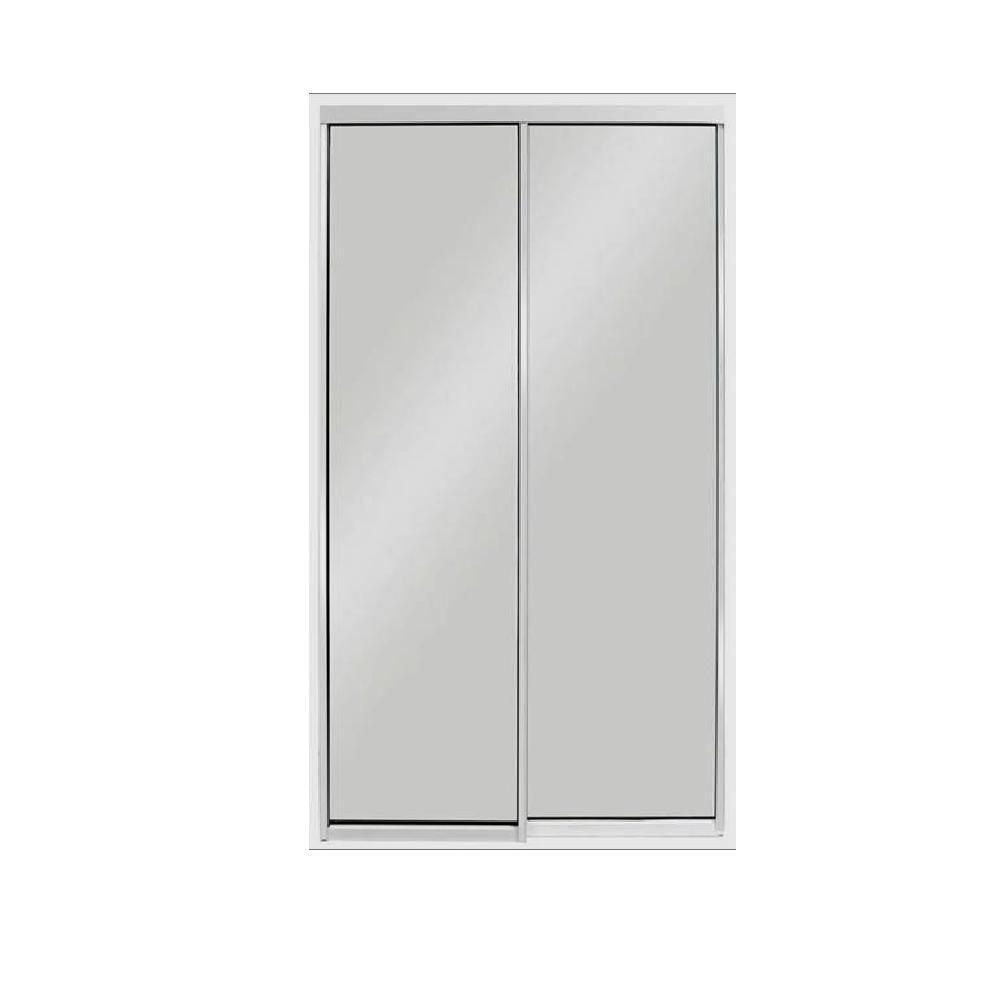 Air Master Windows and Doors 60 in. x 96 in. Aluminum White Mirror