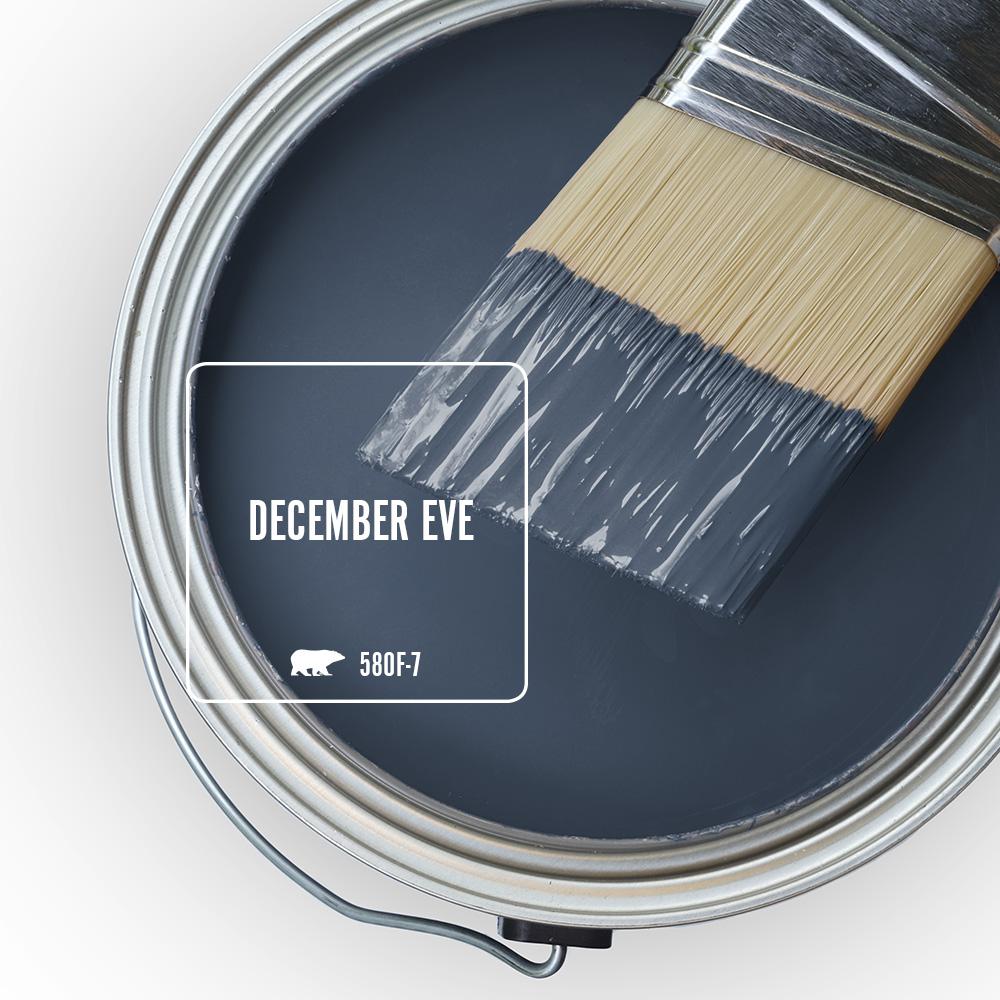 Behr Deember Eve is a denim blue paint color to wow. #behrdecembereve #paintcolors #bluepaintcolors #denimblue