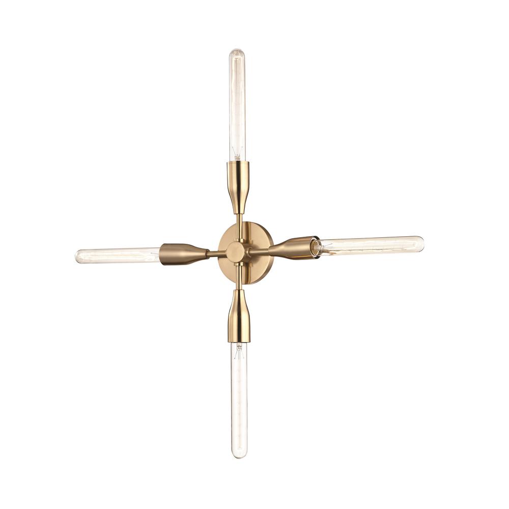 Mitzi by Hudson Valley Lighting Tara 4-Light Aged Brass Wall Sconce by Mitzi by Hudson Valley Lighting