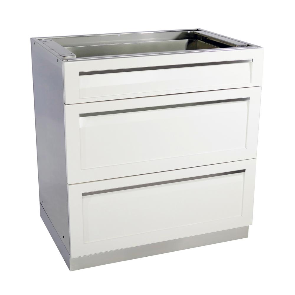 4 Life Outdoor Stainless Steel 3 Drawer 32x35x22 5 In Outdoor