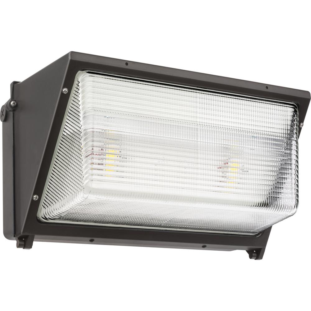 Wall Packs Commercial Lighting The Home Depot Twr2 Bronze Outdoor Integrated Led Wall Pack Light